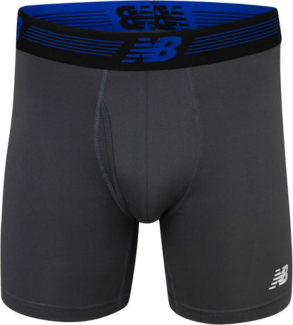 Men'S 6" Boxer Brief Fly Front with Pouch, 3-Pack