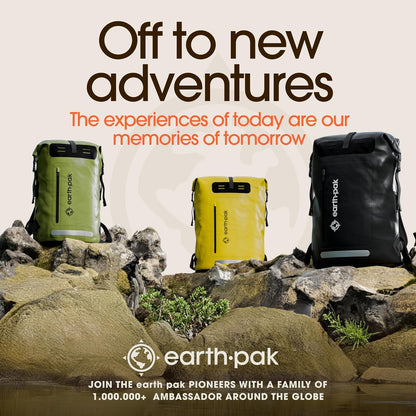 Waterproof Backpack 35L / 55L / 85L Sizes with Roll-Top Closure, Front Pocket, Cushioned Back Panel & Phone Case