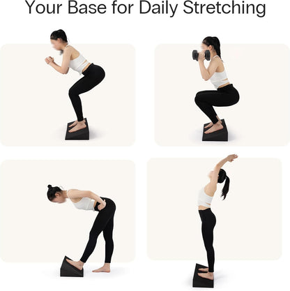 13" Large Yoga Foam Wedge, Slant Board, Calf Stretcher, Improve Lower Leg Strength, Stability, Incline Wedge, Knee Pad, Back Support, Footrest Cushion, Physical Therapy, One Pair